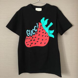 グッチ(Gucci)のGUCCI グッチ 19SS ストロベリー Tシャツ 黒(Tシャツ(半袖/袖なし))