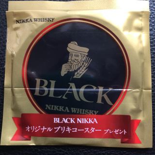 ニッカウイスキー(ニッカウヰスキー)のBLACK NIKKA オリジナルブリキコースター(ノベルティグッズ)