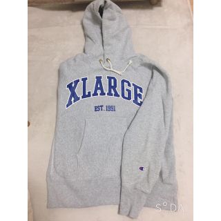 エクストララージ(XLARGE)のXLARGE×Champion パーカー フード付 グレー(パーカー)