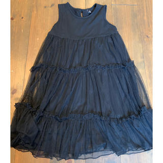 alohaさま→黒チュールのAラインワンピ 130女児(ドレス/フォーマル)