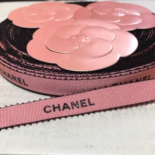 CHANEL - シャネルリボンオレンジピンク&カメリアシールの通販｜ラクマ