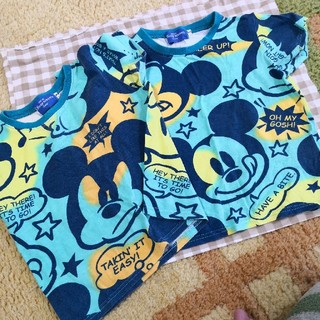 ディズニー(Disney)のTDR☆ムラ染めミッキーTシャツ《100&110》2枚セット(Tシャツ/カットソー)