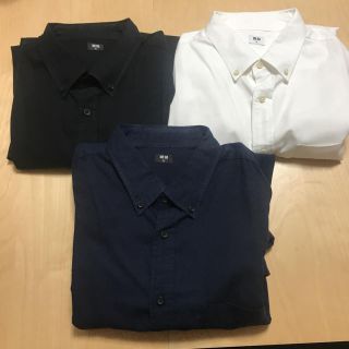 ユニクロ(UNIQLO)の【3枚セット】ユニクロ フランネルシャツ長袖 XL(シャツ)