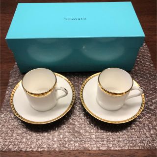 ティファニー(Tiffany & Co.)の【未使用】ティファニー ゴールドバンド　デミタスカップ(グラス/カップ)