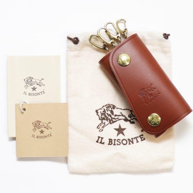 IL BISONTE(イルビゾンテ)の新品 イルビゾンテ キーケース スマートキー ケース ルッジーネ ブラウン 人気 レディースのファッション小物(キーケース)の商品写真