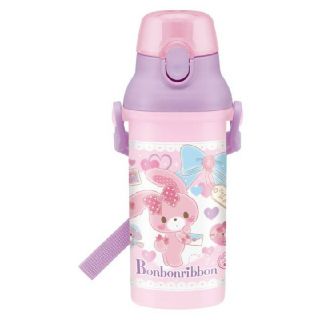 ボンボンリボン(ぼんぼんりぼん)のぼんぼんリボン 新品 プッシュ式 直のみスポーツボトル 480ml(水筒)