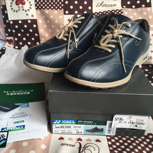 メンズYONEX MC30W MENS ウォーキングシューズ NAVY BLUE 26