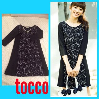 トッコ(tocco)の値下げ再出品toccoトッコレースワンピ(ミニワンピース)