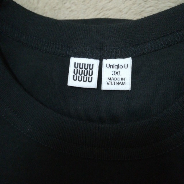 UNIQLO(ユニクロ)のUNIQLO U　 定番半袖Tシャツ　黒　3XL 試着のみ レディースのトップス(Tシャツ(半袖/袖なし))の商品写真