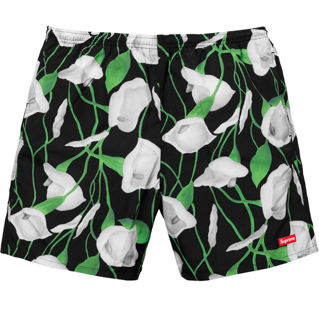 ショートパンツSupreme Nylon Water Short Black Floral M