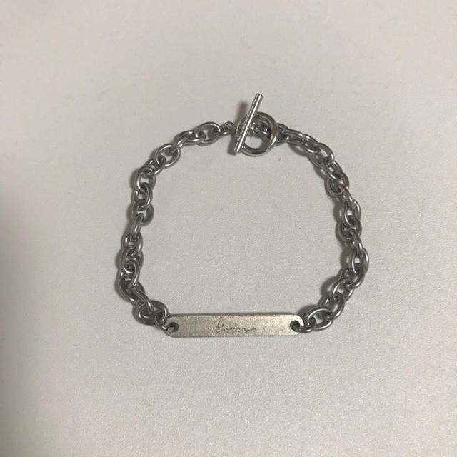 Maison Martin Margiela(マルタンマルジェラ)のkrm PLATE CHAIN BLACELET S ブレスレット シルバー レディースのアクセサリー(ブレスレット/バングル)の商品写真