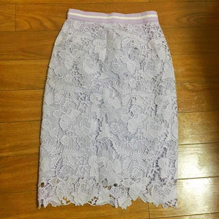 ココディール(COCO DEAL)のCOCODEAL♡レースタイトスカート♡パープル(ひざ丈スカート)