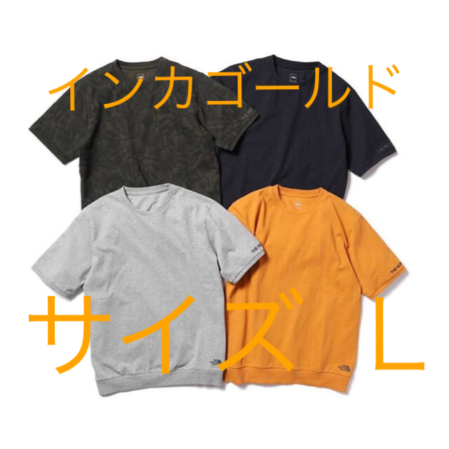 THE NORTH FACE(ザノースフェイス)のノースフェイス直営店限定 Heavy Cotton Logo Crew ゴールド メンズのトップス(Tシャツ/カットソー(半袖/袖なし))の商品写真