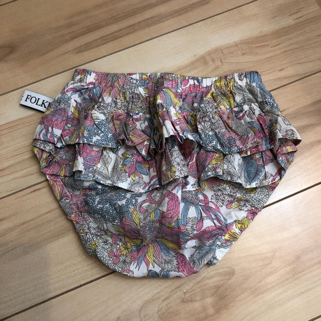 ANNA SUI mini(アナスイミニ)のSTURE&FOLK 花柄フリル付きブルマ ピンク キッズ/ベビー/マタニティのベビー服(~85cm)(パンツ)の商品写真