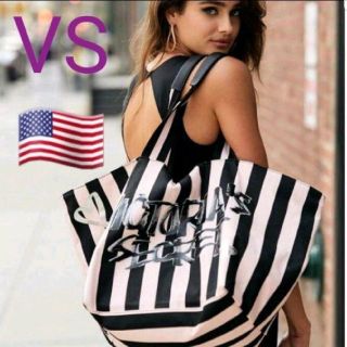 ヴィクトリアズシークレット(Victoria's Secret)のVictoria's secret ヴィクトリア　ストライプトートバッグ(トートバッグ)