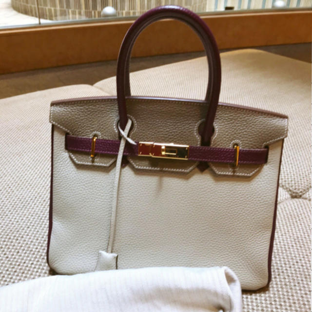 HERMES - 本革トゴレザー バーキンタイプ バッグ30 パーソナルの HERMES - 本革トゴレザー バーキンタイプ バッグ30 パーソナルの