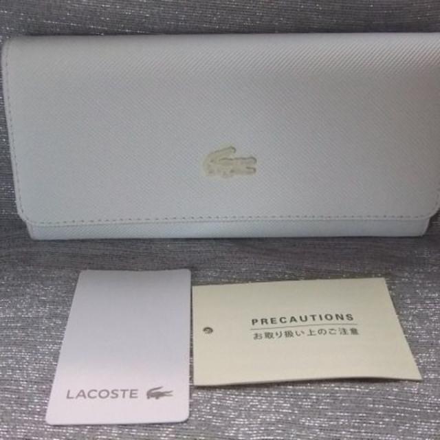 LACOSTE(ラコステ)の新品◆ラコステ◆クラシックかぶせ長財布◆ホワイト￥16200 レディースのファッション小物(財布)の商品写真