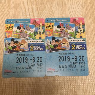 ディズニー(Disney)の舞浜 リゾートライン 2DAYパスポート(遊園地/テーマパーク)