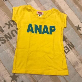 アナップキッズ(ANAP Kids)のmama♡様専用 アナップ イエローTシャツ紫レギンス(Tシャツ/カットソー)