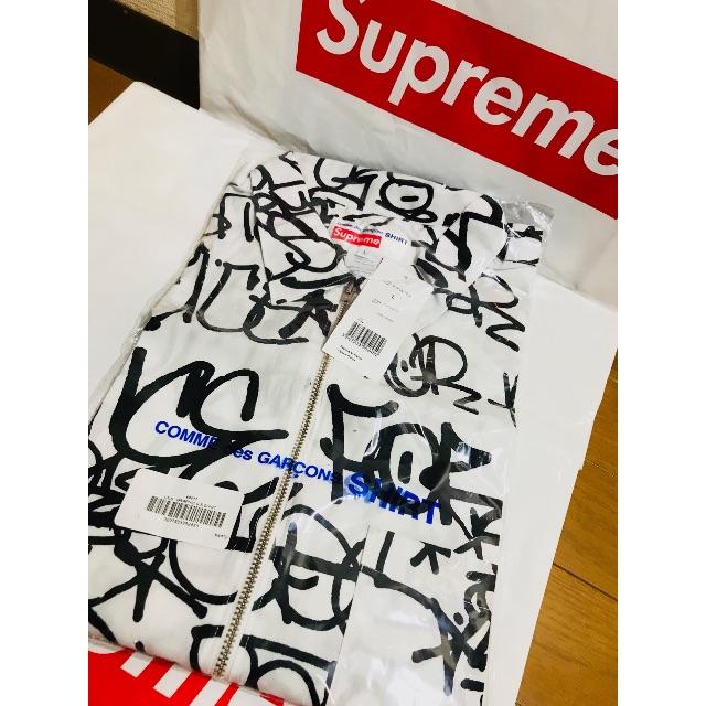 Supreme　ギャルソン　Graphic S/S shirt 白