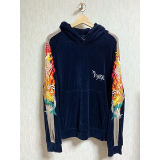 doublet 17AW カオス刺繍ベロアパーカー