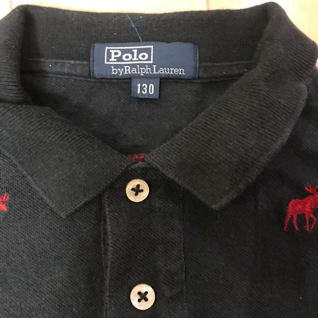 POLO RALPH LAUREN(ポロラルフローレン)のポロラルフローレン  トナカイ柄ポロシャツ 130 キッズ/ベビー/マタニティのキッズ服男の子用(90cm~)(Tシャツ/カットソー)の商品写真