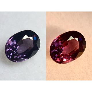 魅惑のベキリーブルー 0.7ct UP 天然 カラーチェンジ ガーネット ルース(リング(指輪))