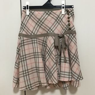 バーバリーブルーレーベル(BURBERRY BLUE LABEL)のバーバリーブルーレーベル＊ピンクチェックスカート(ひざ丈スカート)