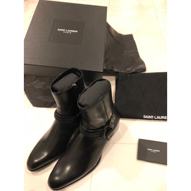 saint laurent paris 16aw チェーンリングブーツ 【人気商品】 53900円