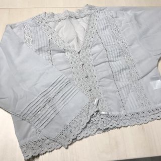 ヘザー(heather)の新品 未使用 Heather グレー ベージュ ブラウス (シャツ/ブラウス(長袖/七分))