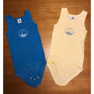 プチバトー(PETIT BATEAU)のプチバトー ノースリーブボディ 2枚組 24m/86cm(肌着/下着)