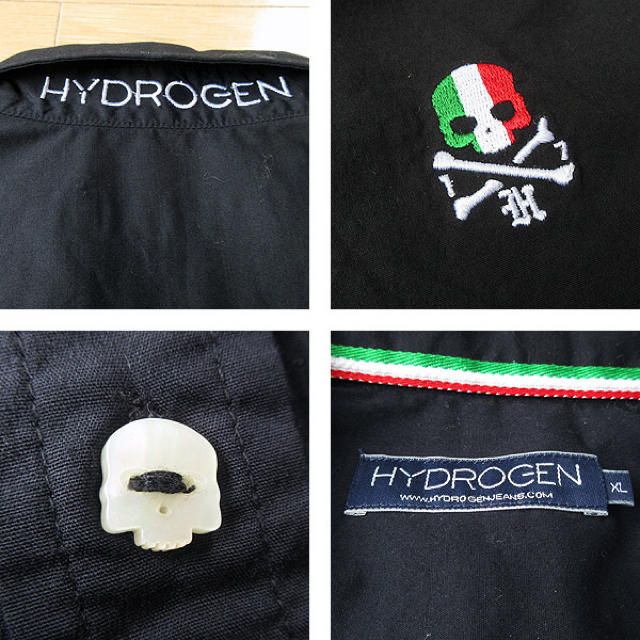 HYDROGEN(ハイドロゲン)の美品 XL ハイドロゲン メンズ 長袖シャツ ブラック メンズのトップス(シャツ)の商品写真