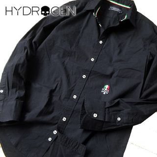 ハイドロゲン(HYDROGEN)の美品 XL ハイドロゲン メンズ 長袖シャツ ブラック(シャツ)