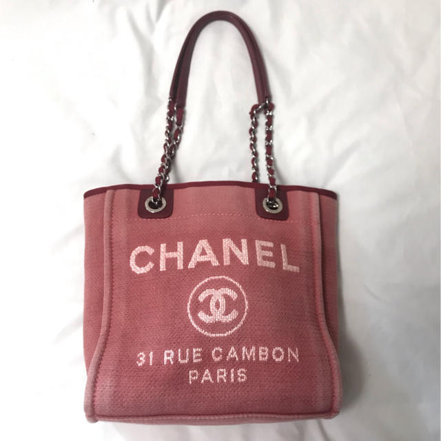 美品★CHANEL ドーヴィル トート バッグ レッド 限定 人気 シャネル