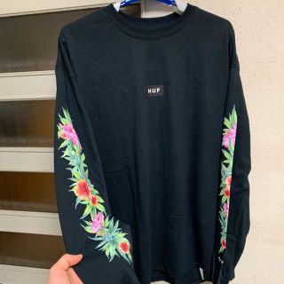 ハフ(HUF)のHUF 店舗限定 即完売 ボタニカル柄 ロンT ブラック(Tシャツ/カットソー(七分/長袖))