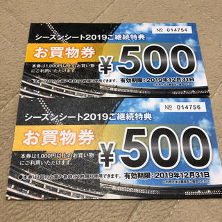 ソフトバンク(Softbank)のお買い物券 500円(2枚)(その他)