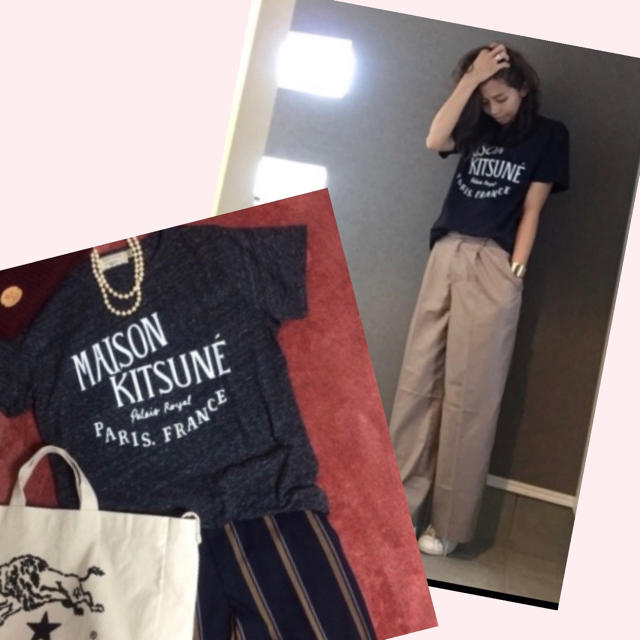 【美品】メゾンキツネ Tシャツ KITSUNE メンズのトップス(Tシャツ/カットソー(半袖/袖なし))の商品写真