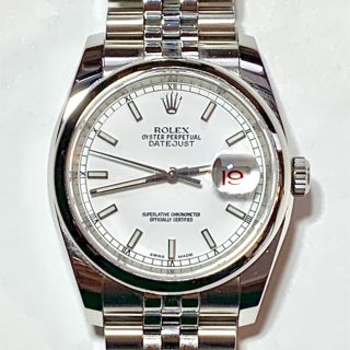 ロレックス(ROLEX)のROLEX ロレックス デイトジャスト 116200 ホワイト ジュビリーブレス(腕時計(アナログ))