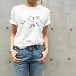 トゥデイフル(TODAYFUL)のTODAYFUL HAVE FUN Tee ロゴ 英字 白 ホワイト 春 夏(Tシャツ(半袖/袖なし))