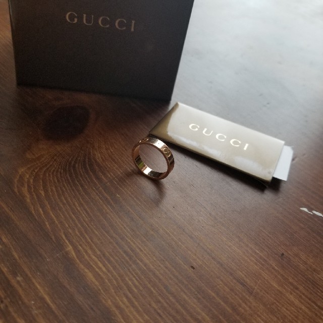 Gucci(グッチ)のグッチ指輪 美品 ピンクゴールド レディースのアクセサリー(リング(指輪))の商品写真