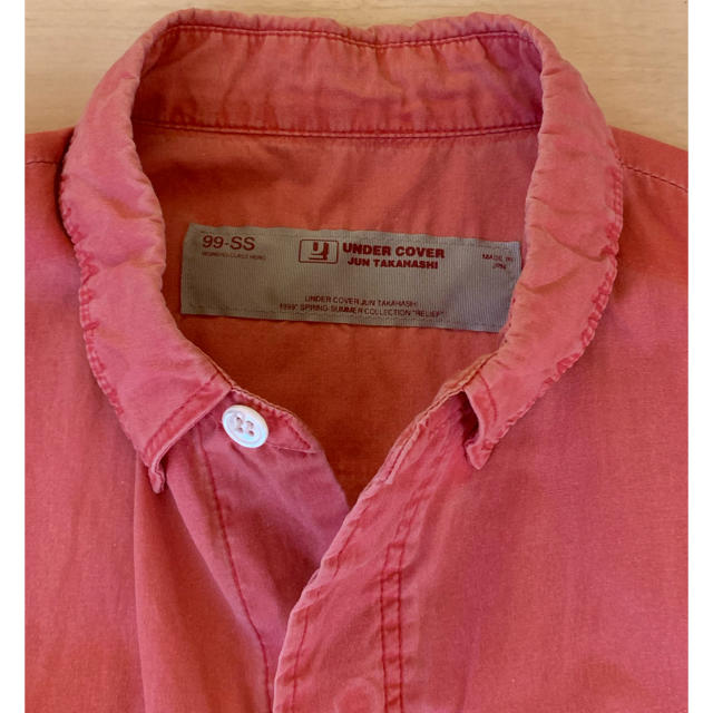 UNDERCOVER(アンダーカバー)のUNDERCOVER レリーフ期 ボタンダウンシャツ ピンク レディースのトップス(シャツ/ブラウス(半袖/袖なし))の商品写真