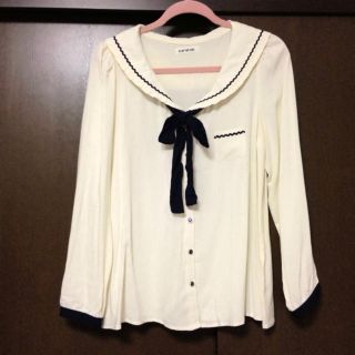 クレドソル(CLEF DE SOL)の♡セーラー襟ボウタイ付ブラウス♡未使用(シャツ/ブラウス(長袖/七分))