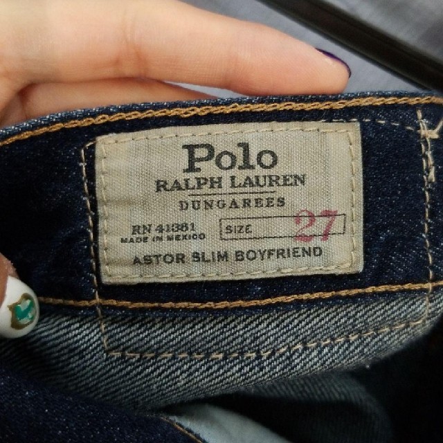 POLO RALPH LAUREN(ポロラルフローレン)のpolo ralphlauren パッチつきボーイフレンドデニム レディースのパンツ(デニム/ジーンズ)の商品写真