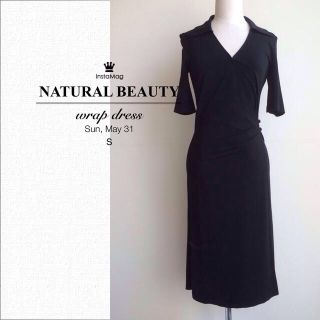 ナチュラルビューティー(NATURAL BEAUTY)のNB カシュクールワンピ S 礼服にも(ひざ丈ワンピース)