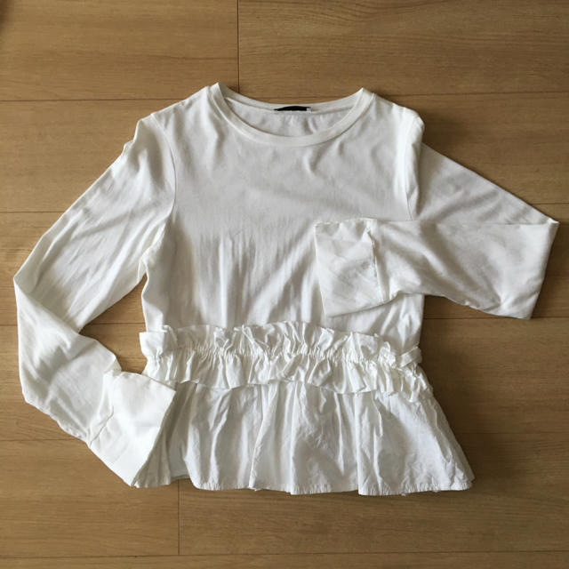 ZARA(ザラ)のZARA ペプラム シャツ レディースのトップス(Tシャツ(長袖/七分))の商品写真