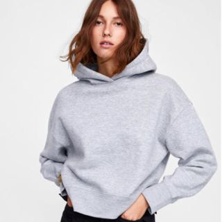 ザラ(ZARA)のZARA  クロップドパーカー  S(パーカー)