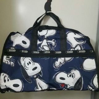 LeSportsac - レスポートサック スヌーピー ボストンバッグ ネイビー