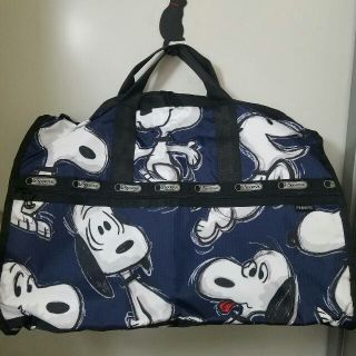 LeSportsac - レスポートサック スヌーピー ボストンバッグ ネイビー ...