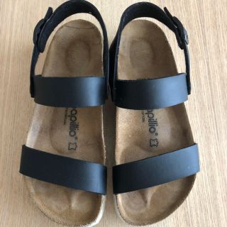 ビルケンシュトック(BIRKENSTOCK)のビルケンシュトック 厚底サンダル pappilio キャメロン 黒 美品(サンダル)