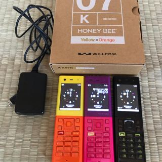 ハニービー(HONEY BEE)の【中古携帯】WILLCOM WX07  3台(PHS本体)